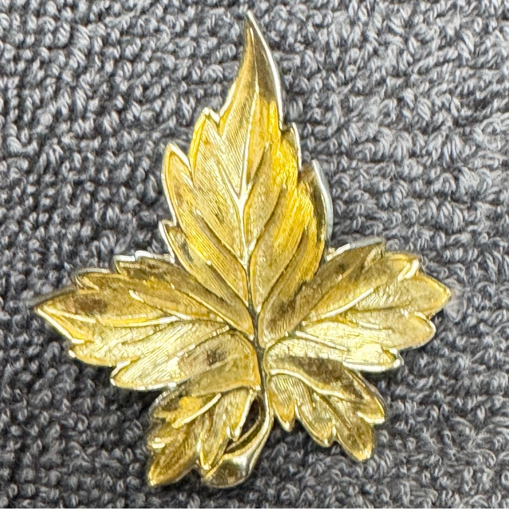 Gold Leaf Brooch
